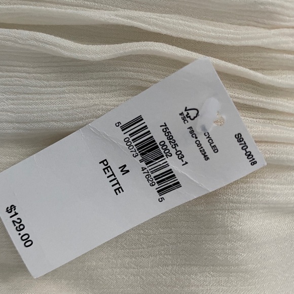 NWT Banana Republic Petite Medium White Tiered Mini Dress - Picture 9 of 14